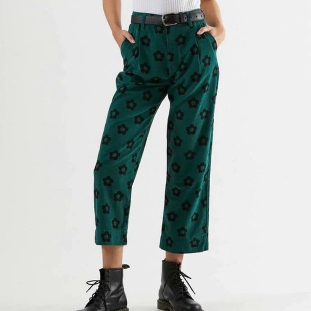 SOLD • Afends Corduroy Flower Shelby Jean High Waist Wide Leg